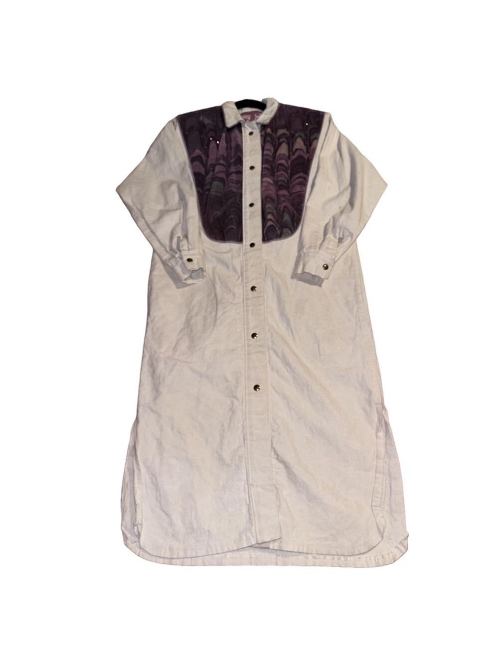 Duster women's canvas and purple panels snap medium